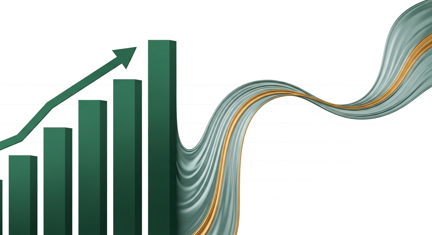 Abstrakti geometrinen kuvitus kassavirran hallinnasta