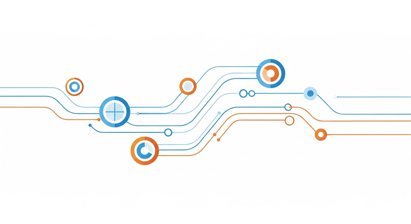 Abstrakti geometrinen kuvitus elintarvikeviennin rahoituksesta