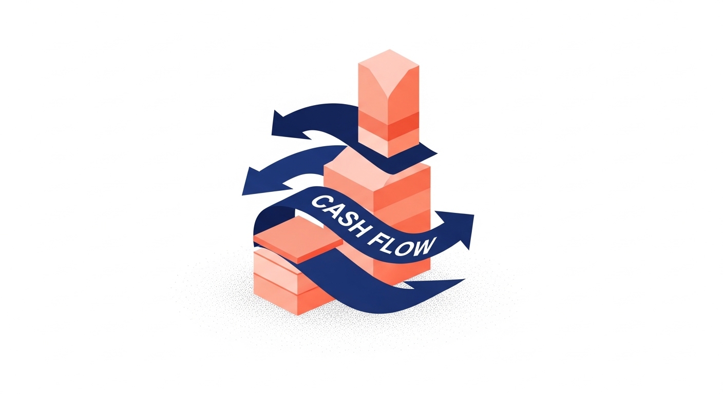 Abstrakti geometrinen kuvitus vähittäiskaupan rahoituksesta