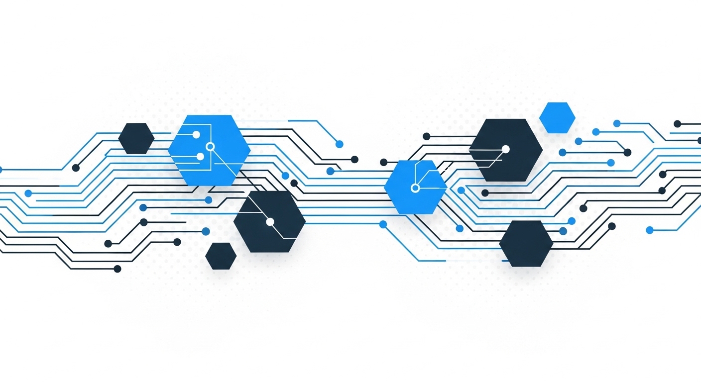 Abstrakti geometrinen kuvitus teknologia-alan rahoituksesta